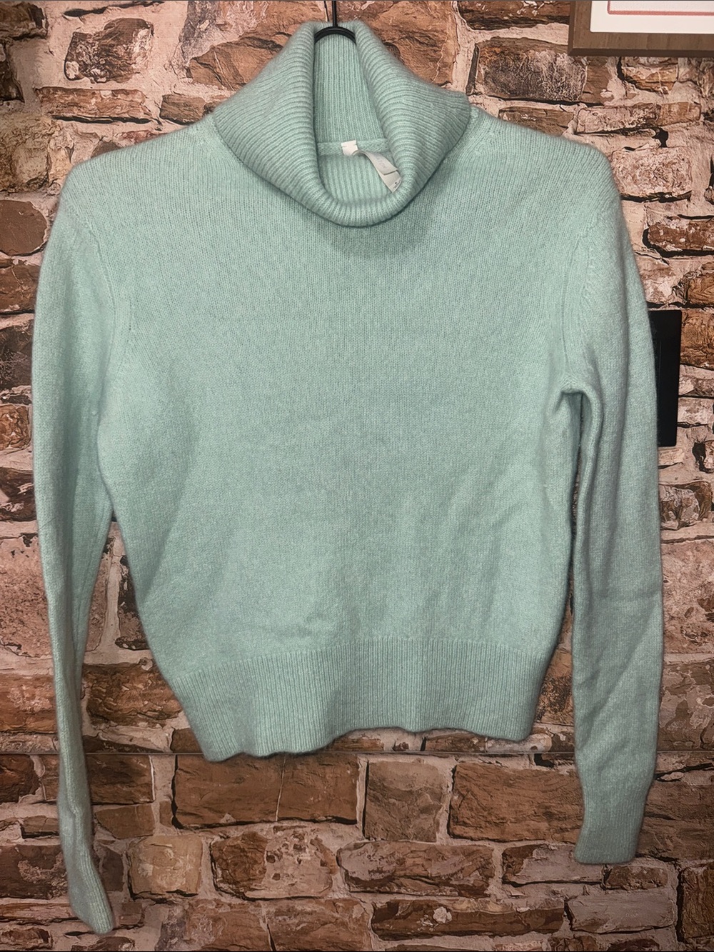 Aritzia Babaton Soft Turtleneck Sweater in Light Mint